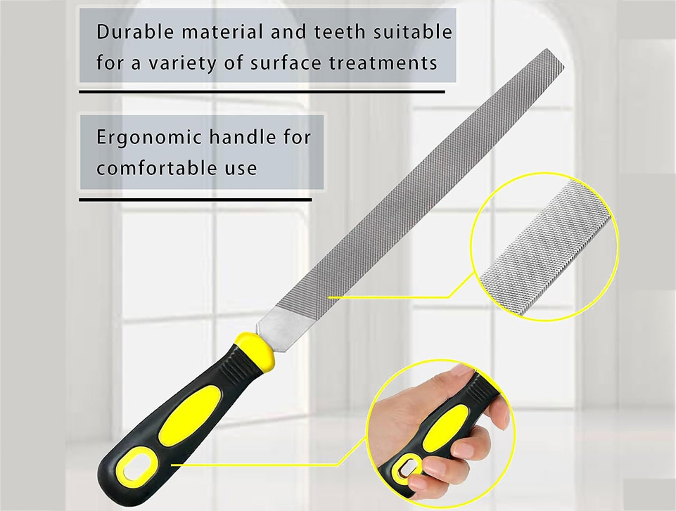 Metal Shaving File Flat File Made Of High Carbon Steel, Double Cutter Deburring Sharpener ...