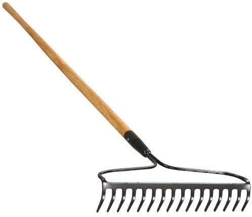 Bowed Rake With Wooden Handle - 41.5cm/40.9cm